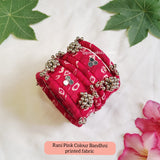 Pink oxidise bangles 6 pcs set